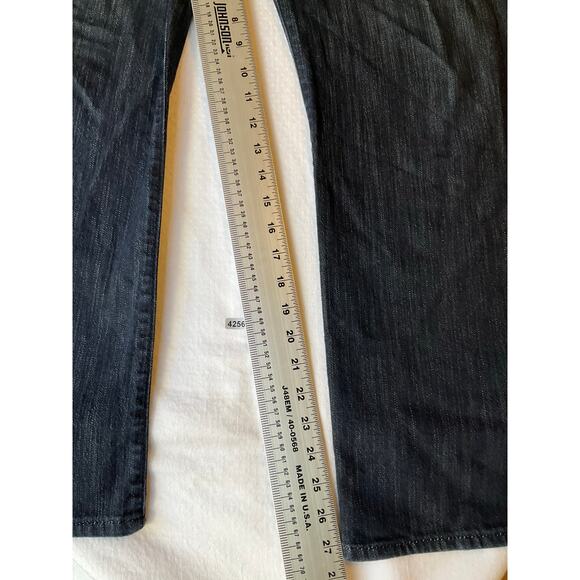 Armani Collezioni Men Jeans size 34 Blue Mid Rise Stretch Boot Cut Slim Straight - Picture 4 of 11